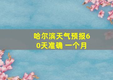 哈尔滨天气预报60天准确 一个月